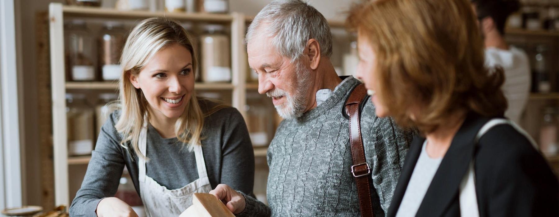 a few people shopping together